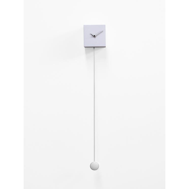Moderne design klok Progetti Long Time 80cm Wit