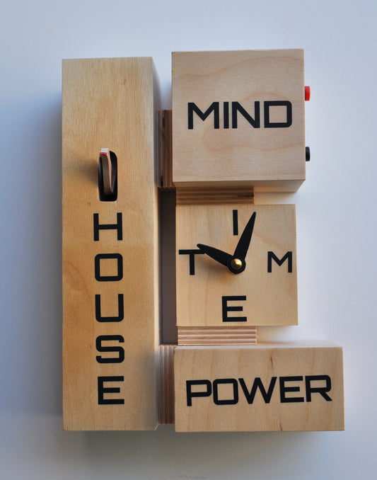 Moderne koekoeksklok Pirondini QQ Concept 23cm Natuurlijk