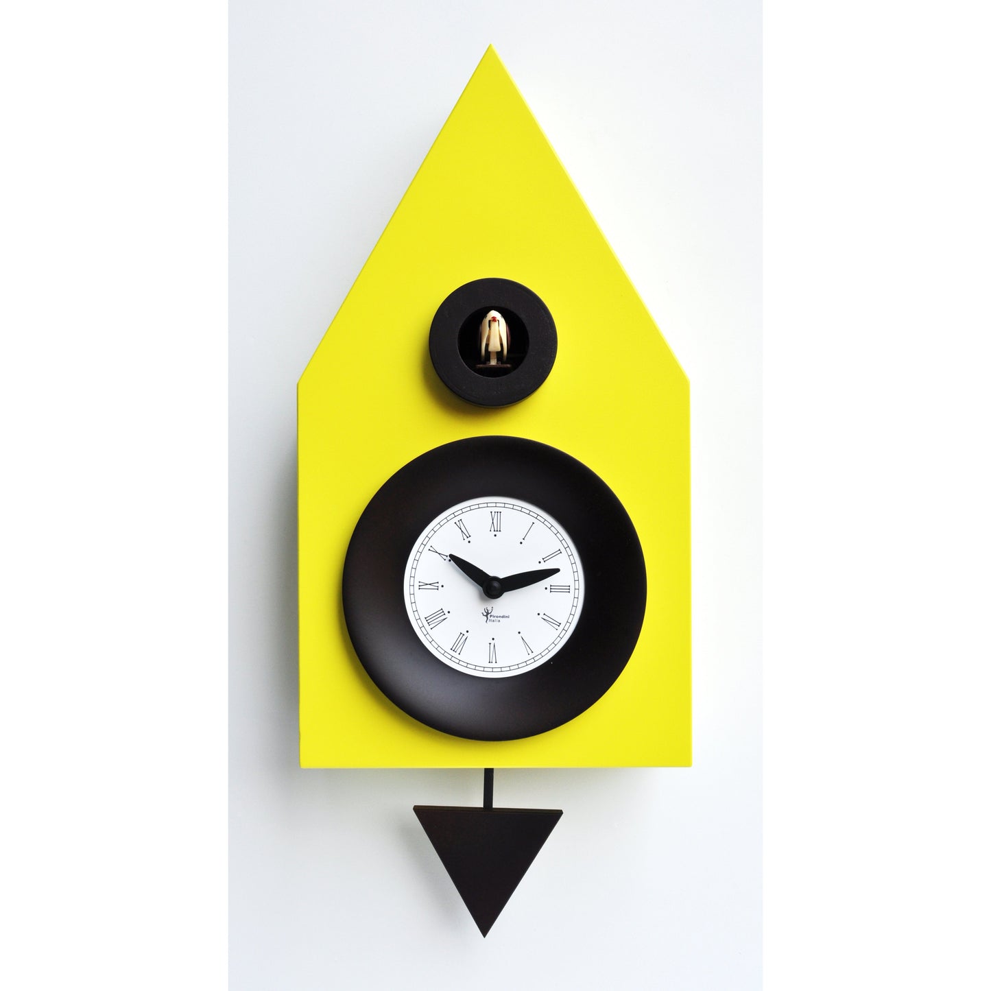 Moderne koekoeksklok Pirondini Dark 36cm Geel