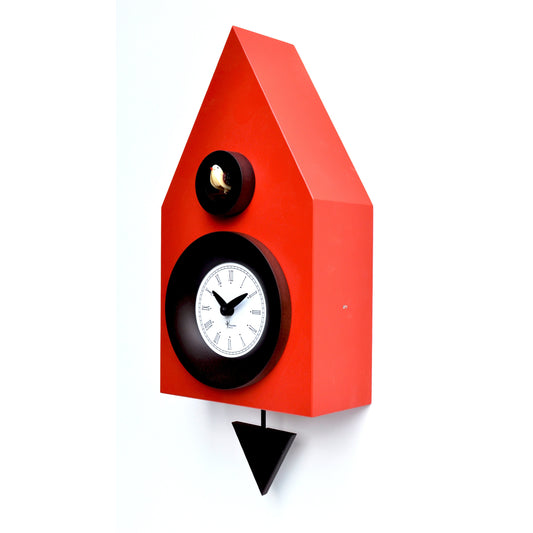 Moderne koekoeksklok Pirondini Dark 36cm Rood