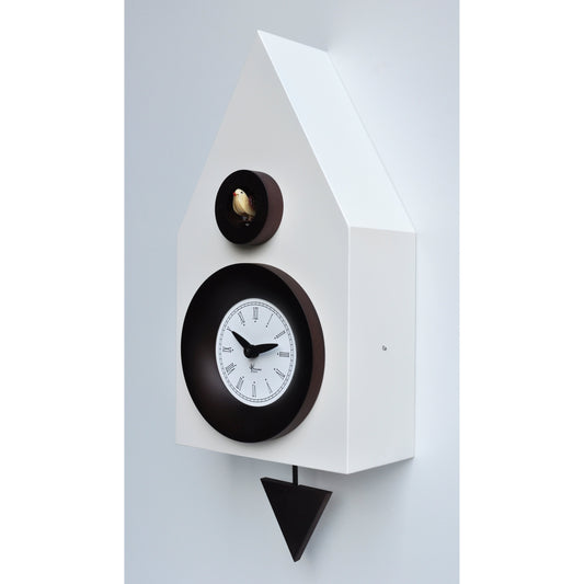 Moderne koekoeksklok Pirondini Dark 36cm Wit
