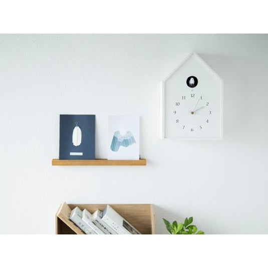 Moderne koekoeksklok Lemnos Birdhouse 26cm Wit