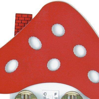 Houten Weerhuisje Paddenstoel 15cm-Koekoeksklokonline.nl