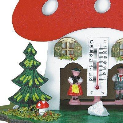 Houten Weerhuisje Paddenstoel 15cm-Koekoeksklokonline.nl