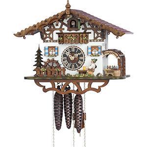 Koekoeksklok Beierse Biertuin met muziek 1-daags Hönes 26cm-Koekoeksklokonline.nl