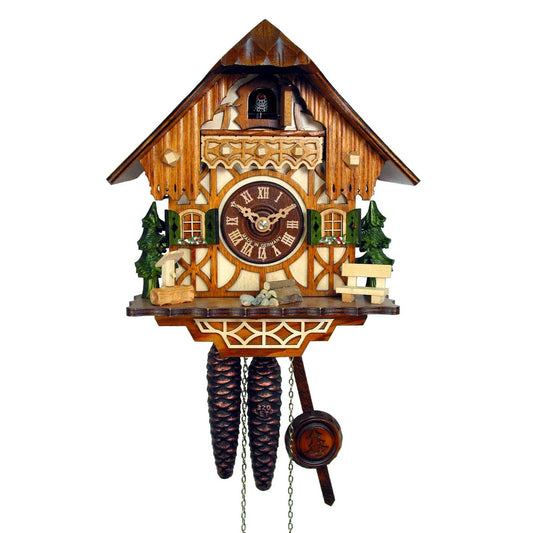 Koekoeksklok Chaletstijl 1-daags August Schwer 23cm-Koekoeksklokonline.nl