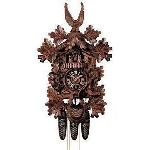 Koekoeksklok met adelaar en muziek 8-daags Hönes 58cm-Koekoeksklokonline.nl
