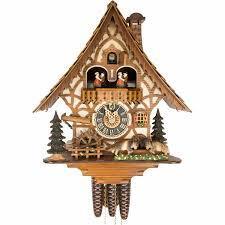 Koekoeksklok met geiten en muziek 1-daags Hönes 34cm-Koekoeksklokonline.nl