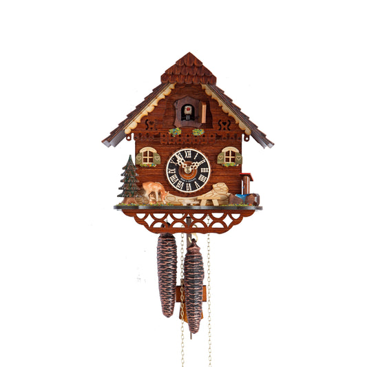 Koekoeksklok met hertje 1-daags Hönes 22cm-Koekoeksklokonline.nl