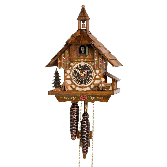 Koekoeksklok met toren 1-daags Hönes 30cm-Koekoeksklokonline.nl
