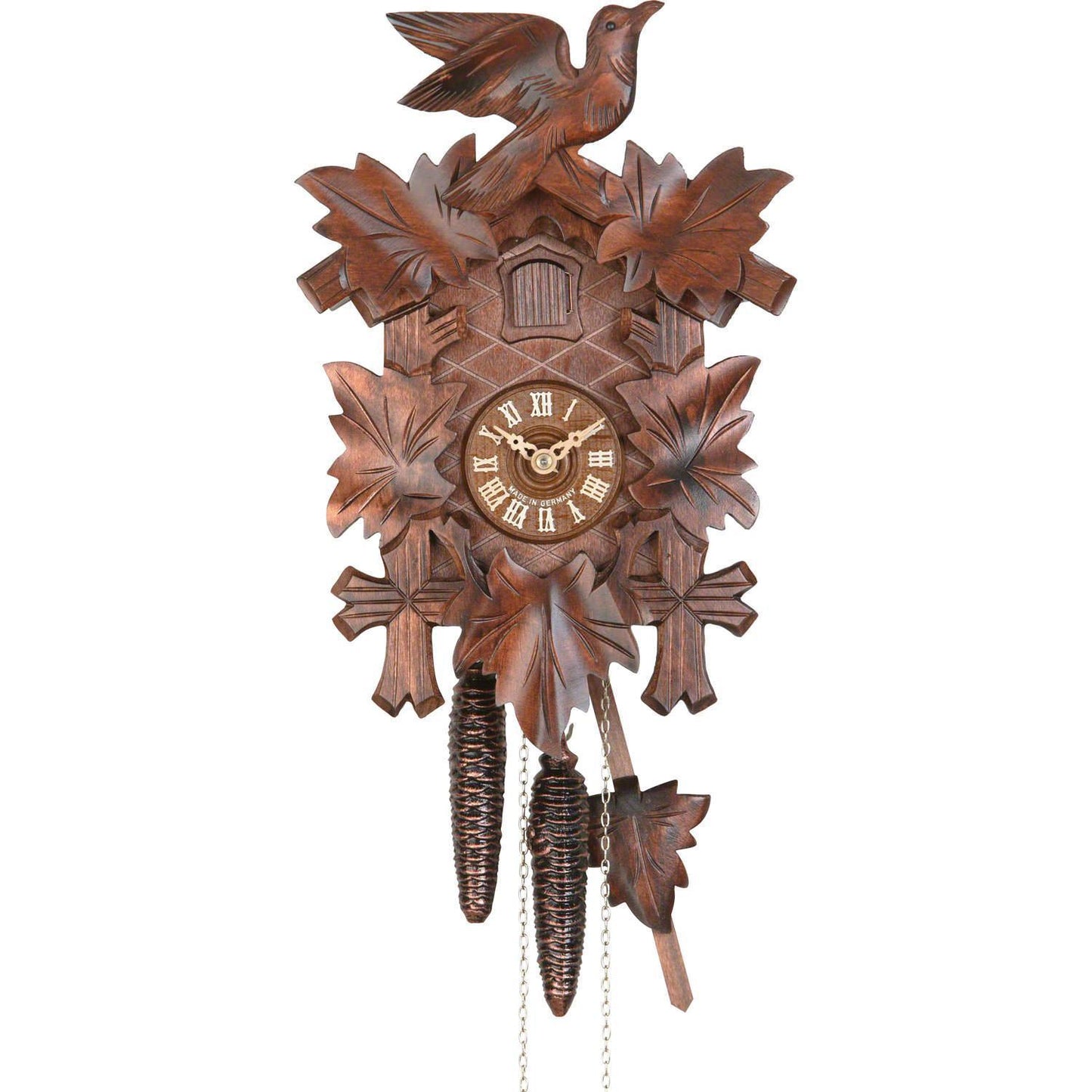 Koekoeksklok met vogel 1-daags uurwerk Hekas 21cm-Carved Style-Koekoeksklok Online