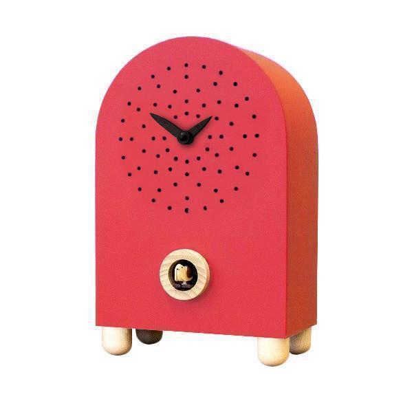 Moderne koekoeksklok Pirondini Marconi 27cm rood - Koekoeksklokonline.nl