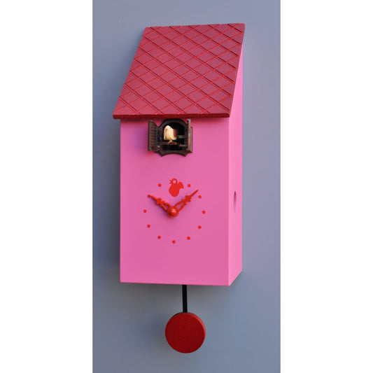 Moderne koekoeksklok Pirondini Portofino 30cm Roze-Koekoeksklok Online
