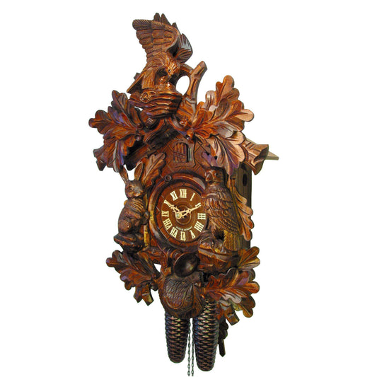 Premium Koekoeksklok met Adelaar 8-daags August Schwer 47cm-Koekoeksklokonline.nl