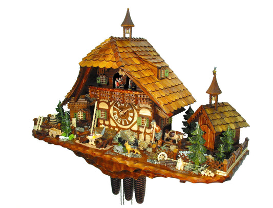 Premium koekoeksklok Peter's geitenboerderij 8-daags August Schwer 55cm-Koekoeksklokonline.nl