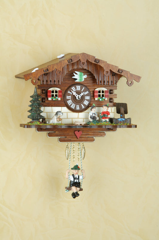 Quartz Kinderklok met Schommelende pop Trenkle Uhren 20cm-Koekoeksklokonline.nl