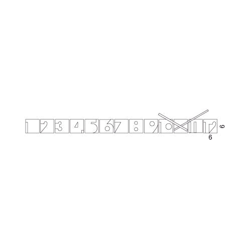 Moderne design klok Progetti Rnd Time Optisch 6cm Zwart