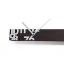 Moderne design klok Progetti Il Tempo Stringe horizontaal 6cm Donker Wengé