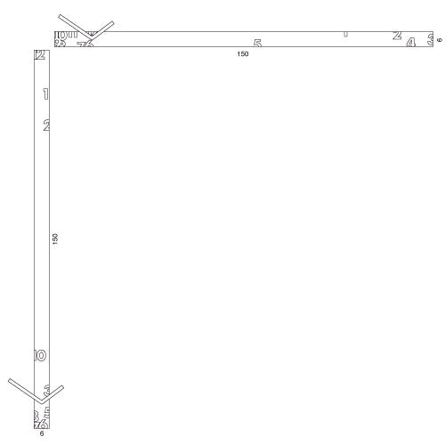 Moderne design klok Progetti Il Tempo Stringe horizontaal 6cm Donker Wengé