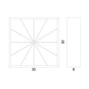 Moderne design klok Progetti Prospettivo 30cm Zwart