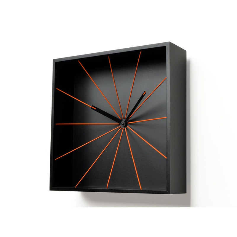 Moderne design klok Progetti Prospettivo 30cm Zwart