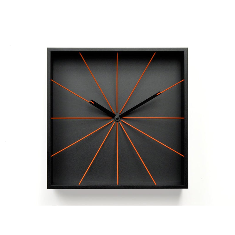 Moderne design klok Progetti Prospettivo 30cm Zwart