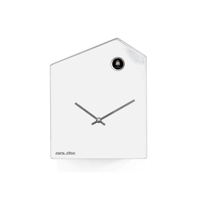 Moderne koekoeksklok Progetti Cucu Chic Chalet 25 cm Wit
