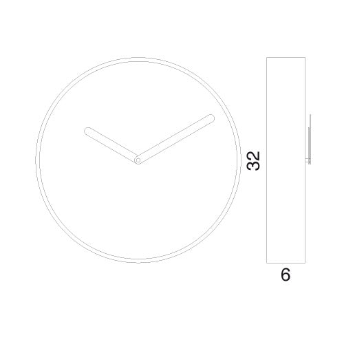 Moderne design klok Progetti Be 32cm Paars