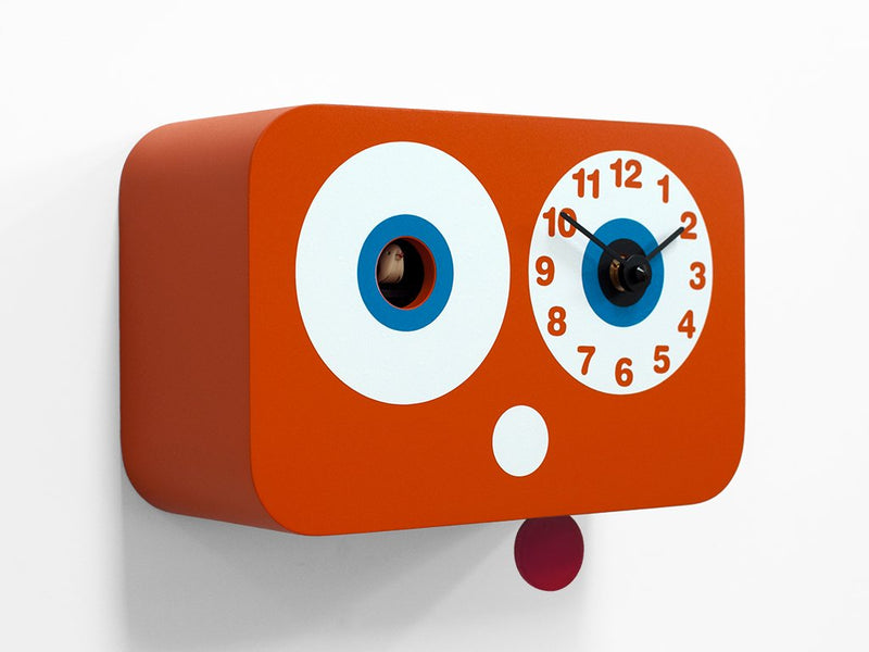 Kinderklok Progetti Cucchino 17cm Oranje-Koekoeksklokonline.nl