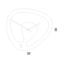 Moderne design klok Progetti Seven 30cm Grijs