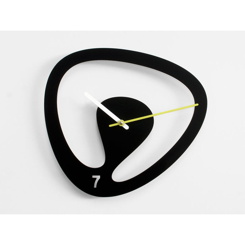 Moderne design klok Progetti Seven 30cm Zwart