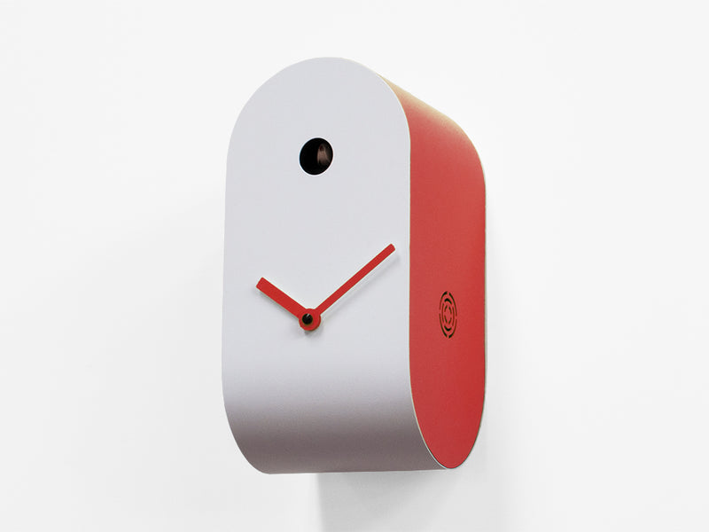 Moderne koekoeksklok Progetti CuCuPola 24cm Rood
