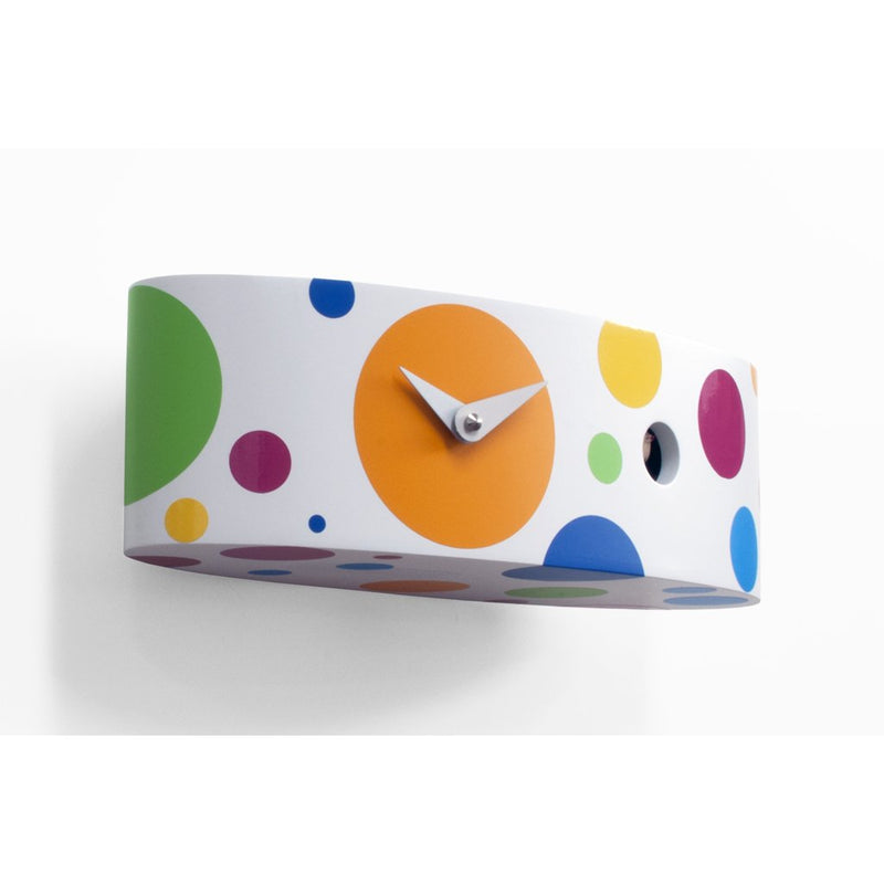 Moderne koekoeksklok Progetti Ellipse 10cm Wit