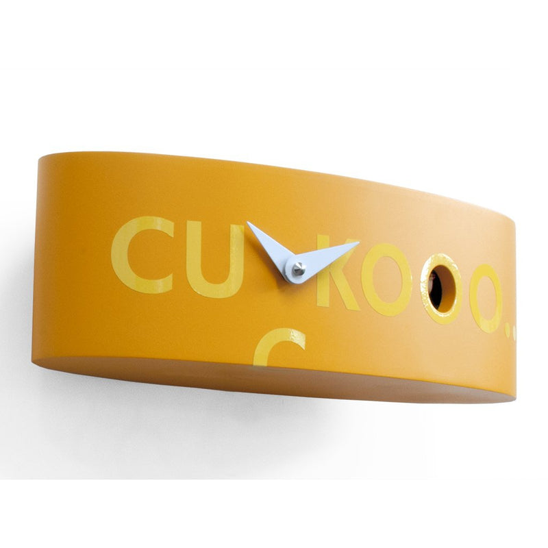 Moderne koekoeksklok Progetti Ellipse 10cm Oranje