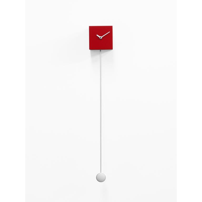 Moderne design klok Progetti Long Time 80cm Rood