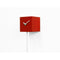 Moderne design klok Progetti Long Time 80cm Rood
