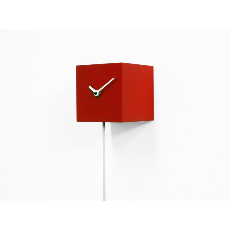 Moderne design klok Progetti Long Time 80cm Rood