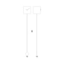 Moderne design klok Progetti Long Time 80cm Zwart