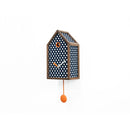Moderne koekoeksklok Progetti Mr. Orange 45cm Blauw met witte stippen