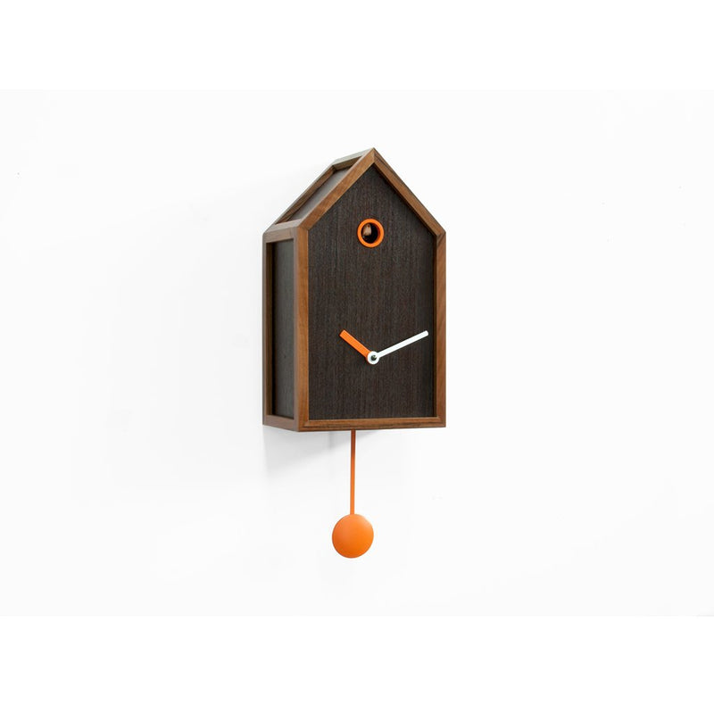 Moderne koekoeksklok Progetti Mr. Orange 45cm Wengé