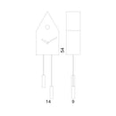 Koperen klok Progetti 24K 54cm - Koekoeksklokonline.nl