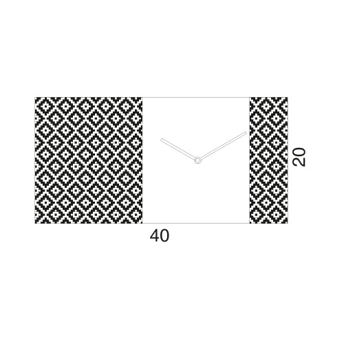 Moderne design klok Progetti Pattern & Partner 20cm Wit