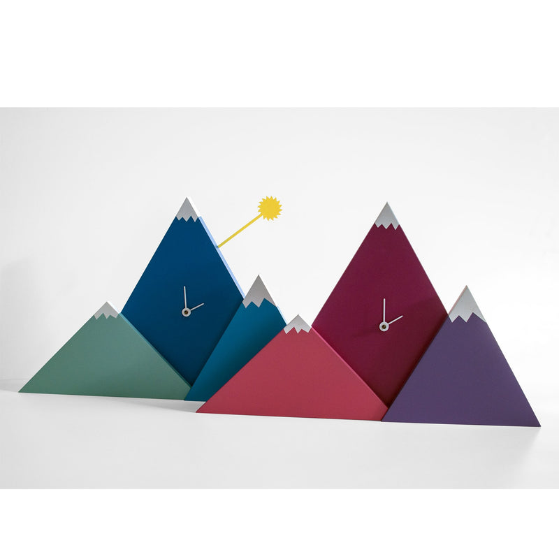 Moderne design klok Progetti Sunset 36cm Blauw