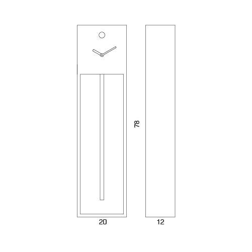 Moderne koekoeksklok Progetti Uaigong 78cm Wit - Koekoeksklokonline.nl