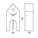 Moderne koekoeksklok Progetti Campanile 33cm Wit