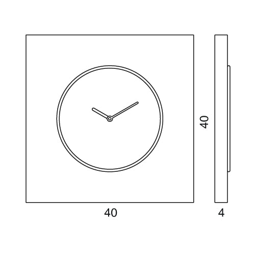 Moderne design klok Progetti Kreis 40cm Cortenstaal