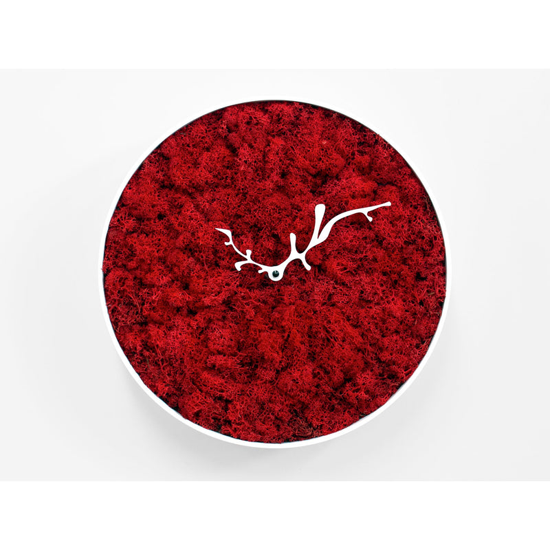 Moderne design klok Progetti Mossy 32cm Rood