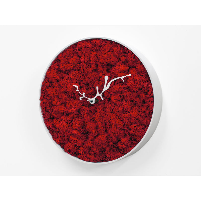 Moderne design klok Progetti Mossy 32cm Rood
