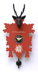 Moderne Koekoeksklok Trenkle Uhren Schwarzwald Daheim Rood 26cm