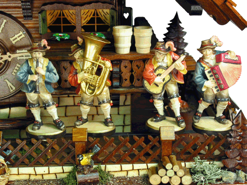 Premium Koekoeksklok Gutshof met muziek 8-daags August Schwer 56cm - Koekoeksklokonline.nl